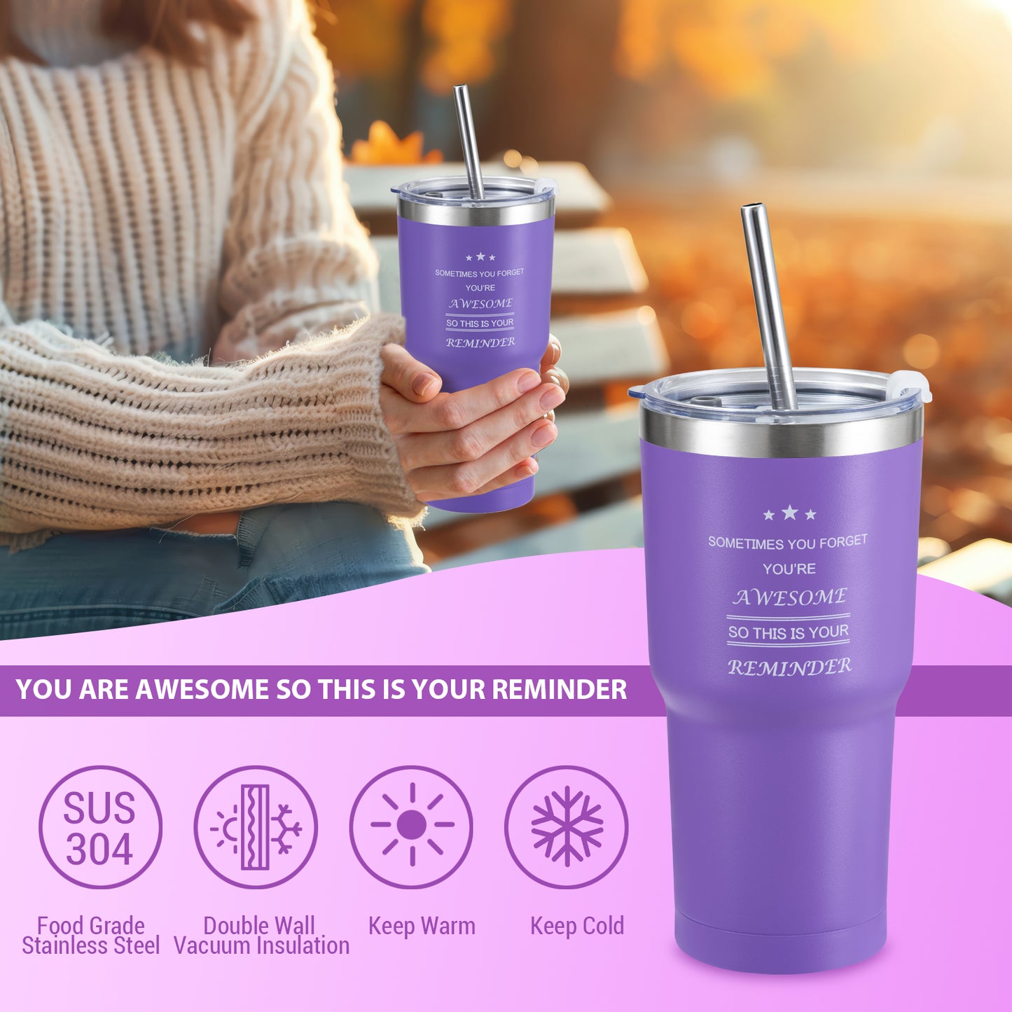 Birthday Gifts for Women Novelty Drinkware, Relaxing Spa Gift Basket, Tumbler Unique Self Care Gifts Set for Her Women Mom Best Friends Wife Girlfriend Sister Teacher Bestie Female Coworker